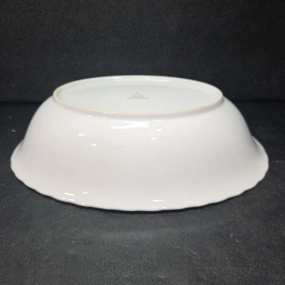 Creative Fine China Regency Rose Oval Serving Bowl, Vintage Porcelain Serveware